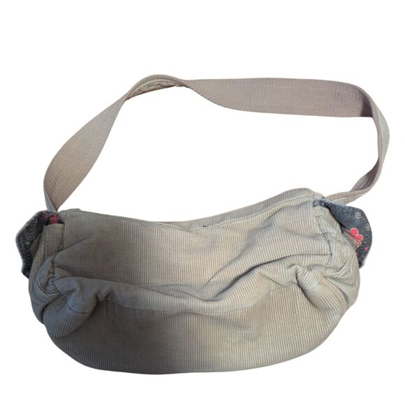 Vintage Levi's Purse Tan Beige Corduroy 12" Mini Strap Shoulder Bag Front Pocket - Picture 2 of 4